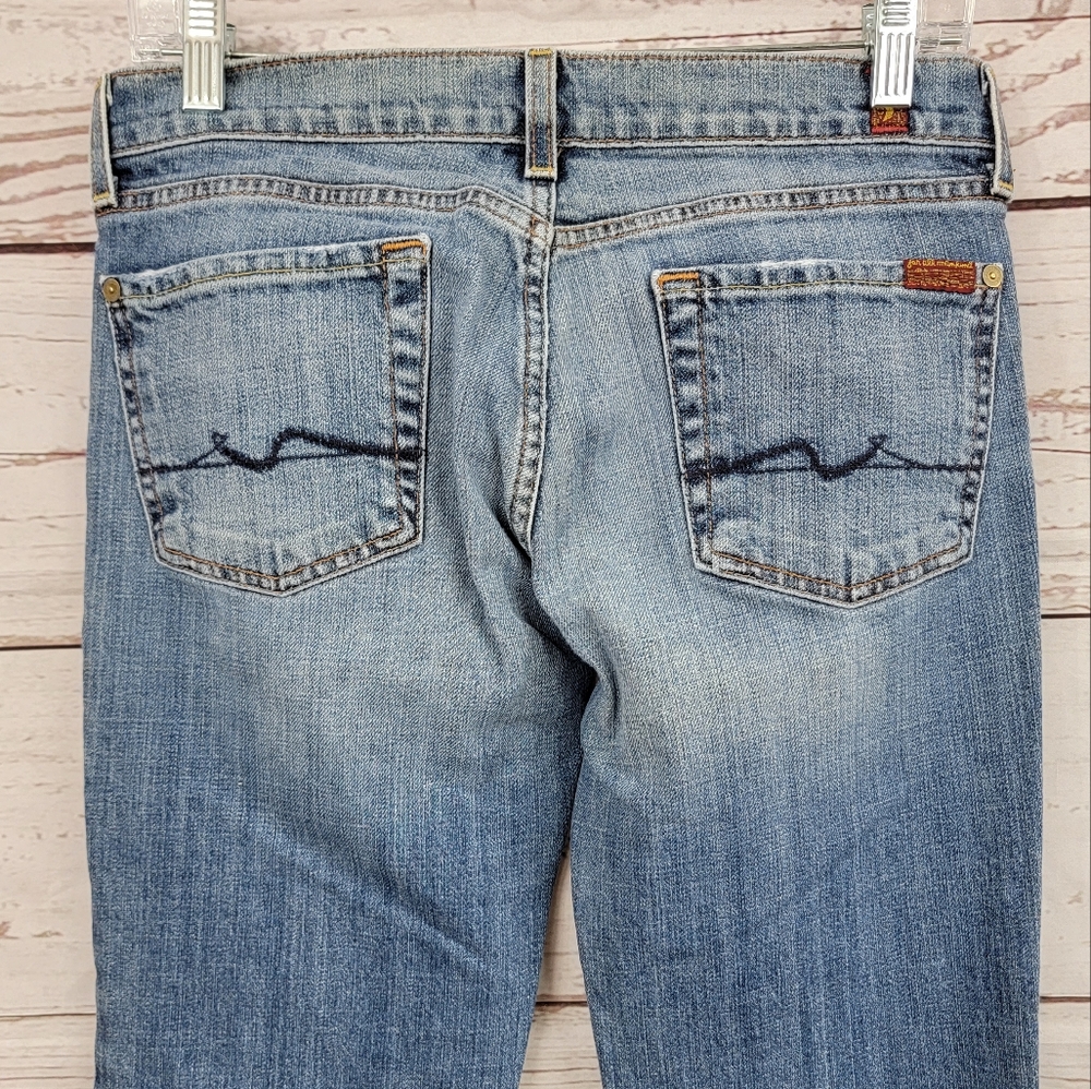7 For All Mankind low Rise lightwash bootcut jeans - Picture 8 of 12